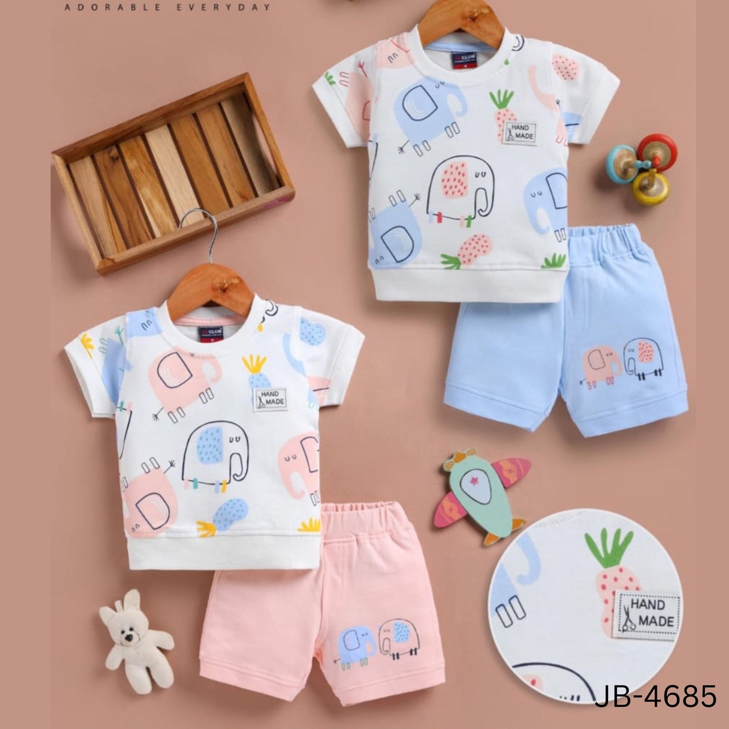 (JB-4685) Boys T-shirt Shorts Set (Up to 2 yrs)