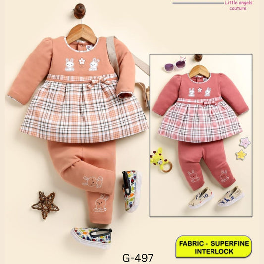 (G-497) Baby Girls Top and Legging Set (3-12 months)