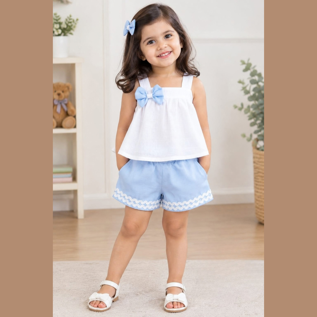 (KE-1218) Girls Shorts and Top 14/22