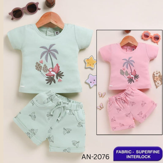 (AN-2076) Baby Girls Top and Shorts Set (3-12 months)