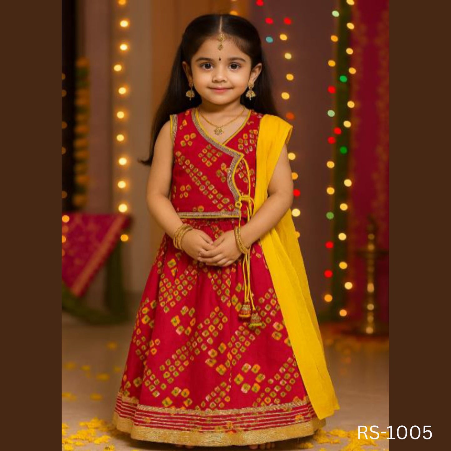 (RS-1005) Girls Ghagra Choli with Dupatta - 14/28