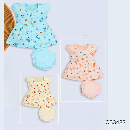 (CB3482) GIRLS FROCK SET S/M/L