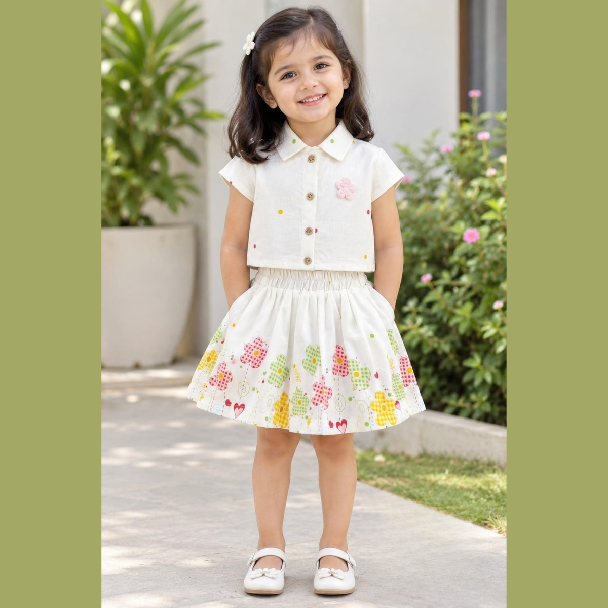 (DC-1215) Girls Skirt and Top 16/24