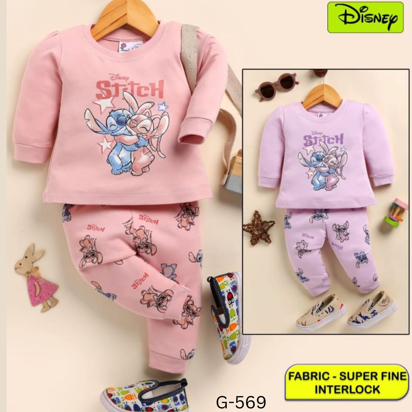 (G-569) Baby Girls Top and Pant Full/Full Set (3-12 months)