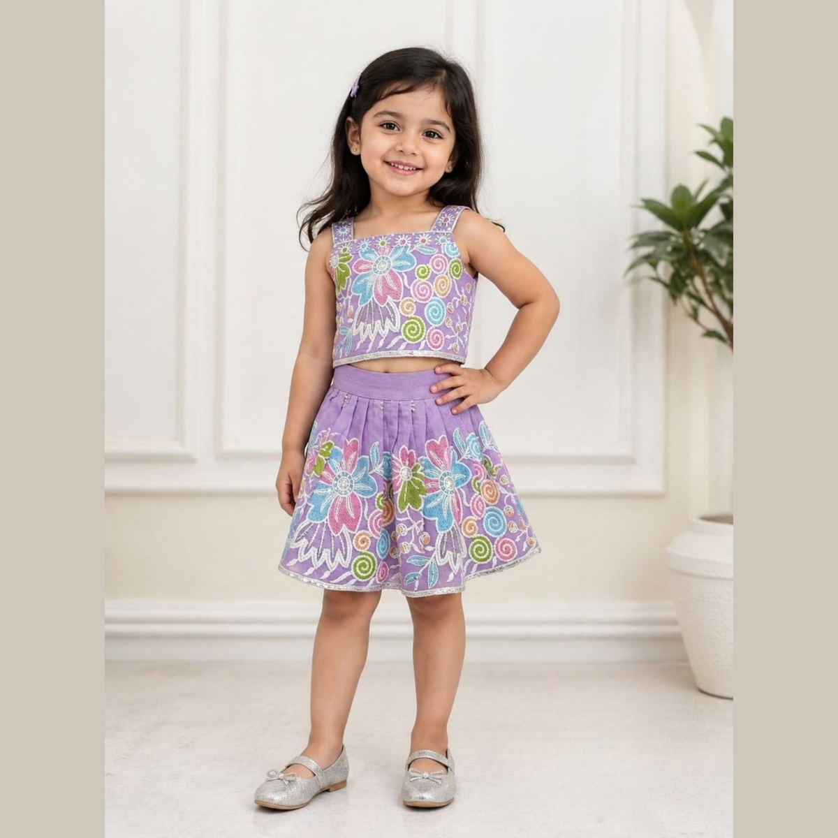 (DC-5018) Girls Ethnic Skirt and Top 16/22