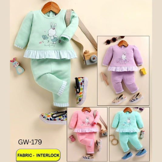(GW-179) Baby Girls Top and Pant Full/Full Set (NB)