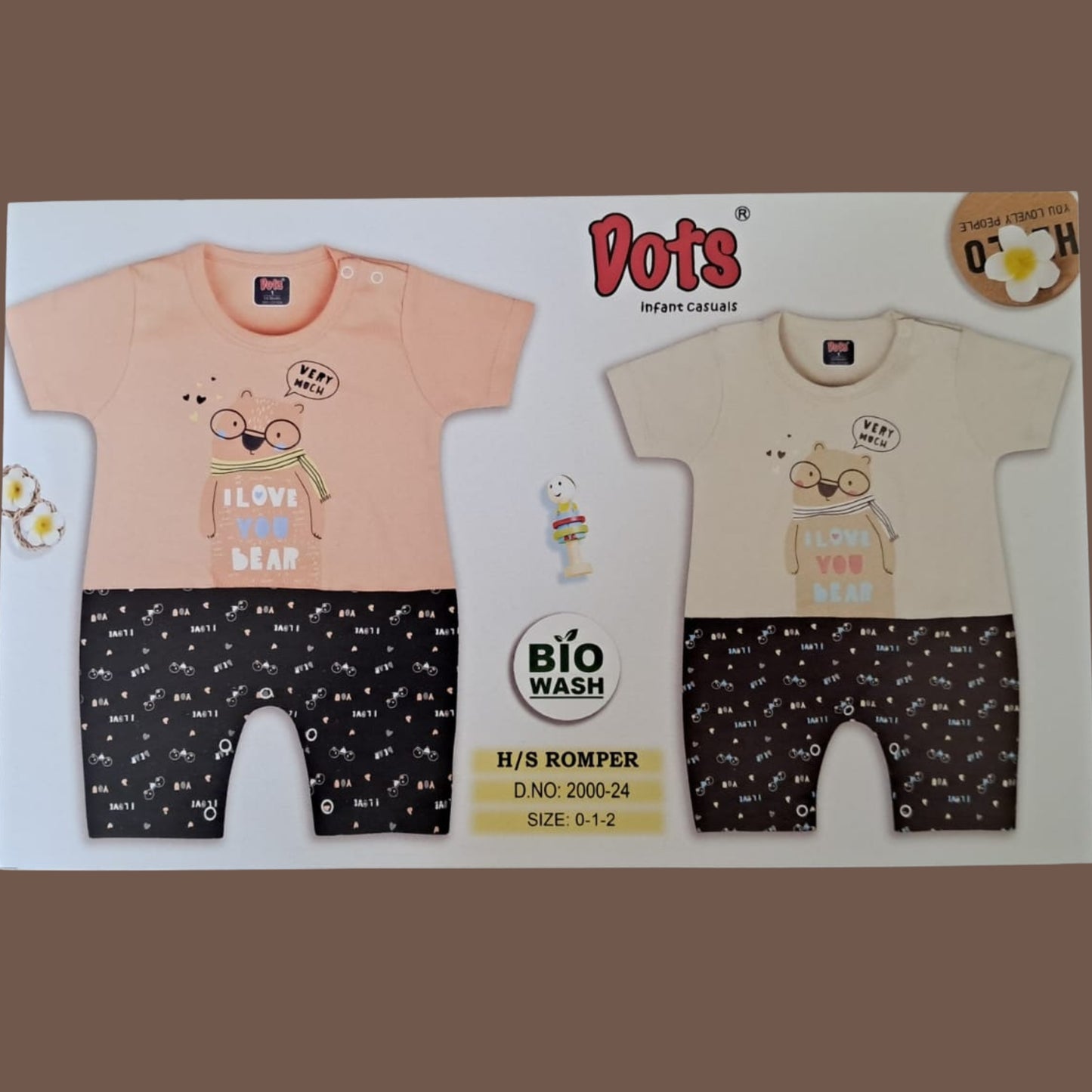 (DO-2000-24) DOTS Romper 0 to 2