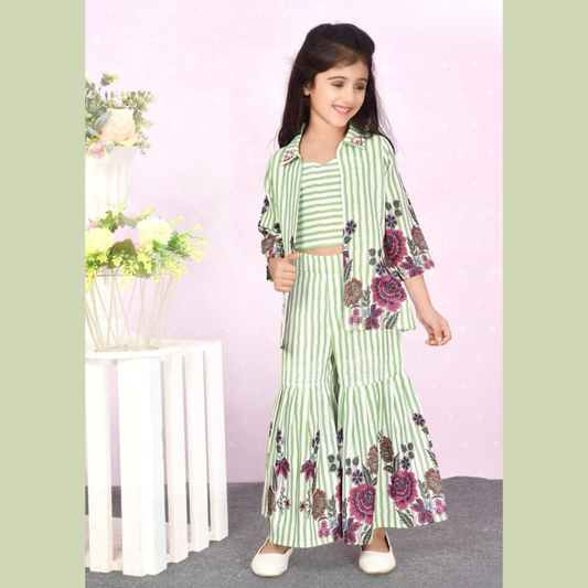 (D-473) Girls Palazzo Set with Jacket 30/38