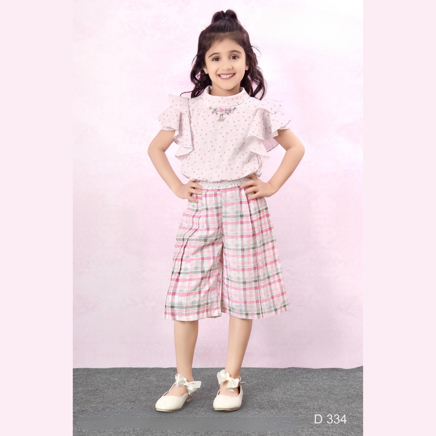 (D-334) Girls Capri Top Set 18/38