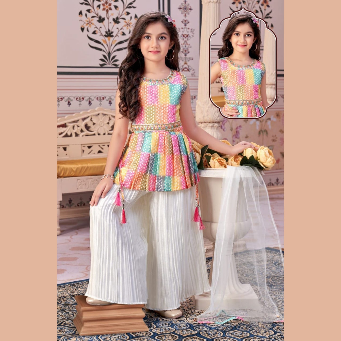 (GW4003) Unicorn Theme Kurti and Flared Palazzo 16/22