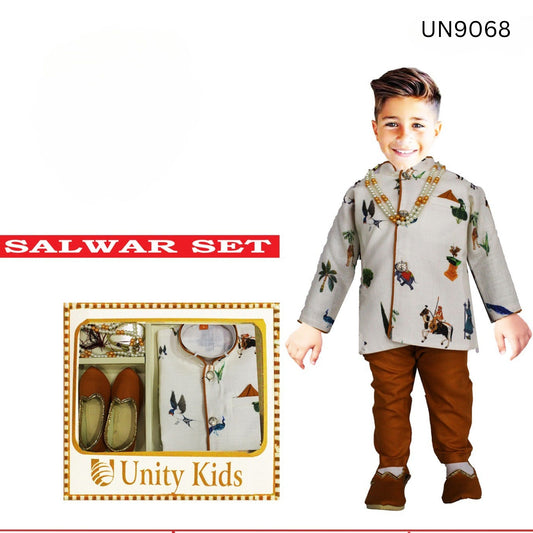 (UN9068) BOYS SALWAR SET S/M/L