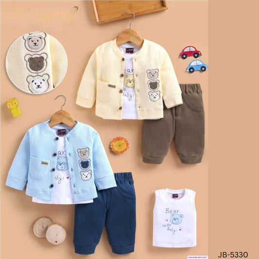 (JB-5330) Baby Boy 3PC Party Suit Full/Full (Up to 2 yrs)