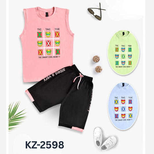 (KZ-2598) Kidszee Sleeveless T-shirt and Shorts Set 28/32