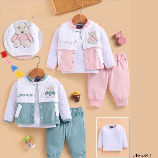 (JB-5342) Baby Boy 3PC Casual Suit Full/Full (Up to 2 yrs)