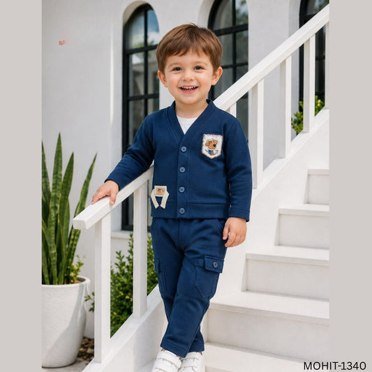 (MOHIT-1340) Baby Boy 3PC Party Suit Full/Full (Up to 3 yrs)