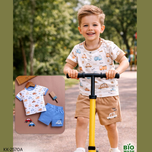 (KK-2570A) BOYS HALF/HALF SET (UPTO 3 YRS)