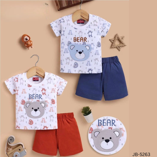 (JB-5263) Boys T-shirt Shorts Set (Up to 2 yrs)