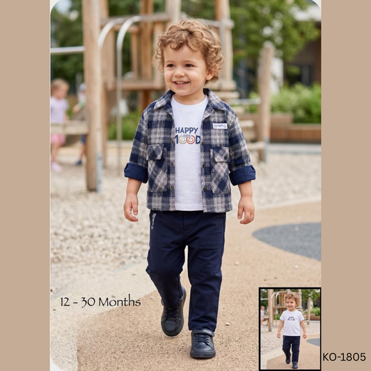 (KO-1805) Boys 3 pc full/full casual suit up to 3 years
