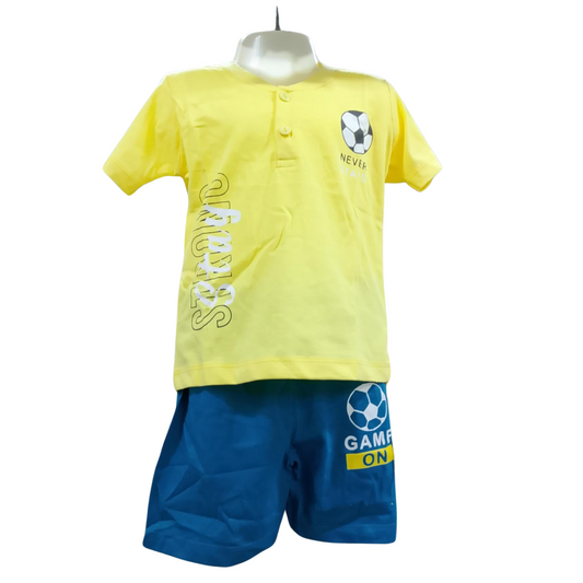 (LP-7604-C) BOYS HALF SET M/L/XL