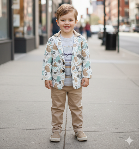 (FS-2111) Boys 3 pc suit 0 to 2 yrs