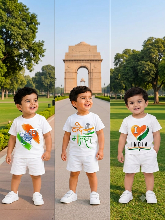 (CK-000060) BABY TIRANGA HALF/HALF SET M/L/XL