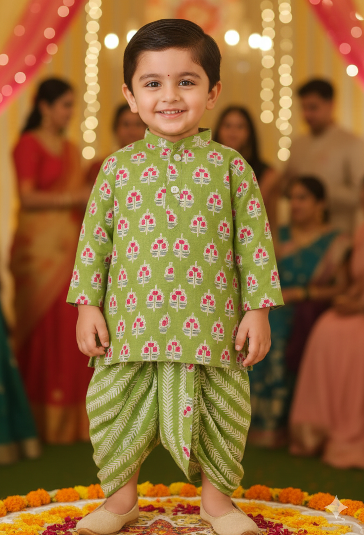 (RS-1300) Boys Kurta Dhoti - 12/18