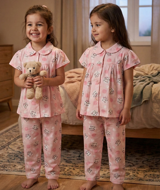 (GFNS-4265) Teddy Girls Half Sleeve Nightwear 14/26