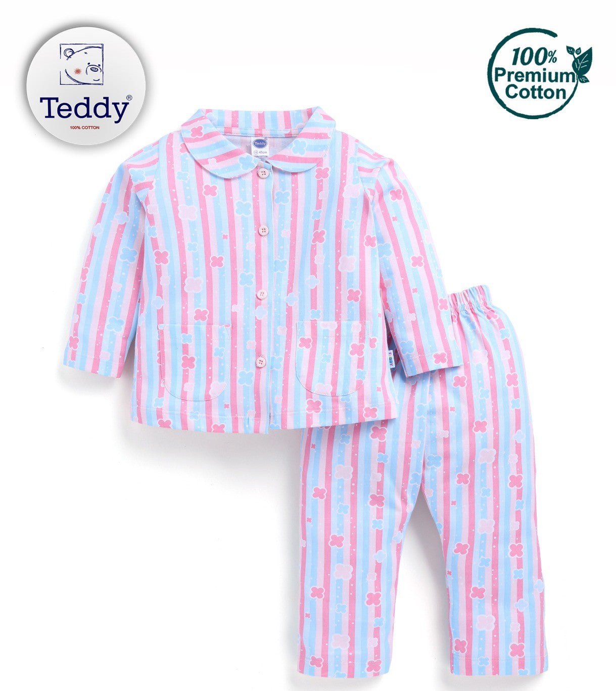 (GFNS-4274) Teddy Girls Full Sleeve Nightwear 20/26